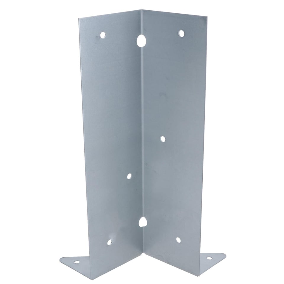 image 1 of Arris Rail Bracket Fence Post Support Galvanised 225mm Panel Repair 4PK