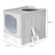 image 3 of Skylos Cat Litter Box Foldable Entry Top Exit Anti Tracking Cat Litter Tray