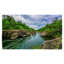 River in mountain forest landscape (Kitchen Towel)