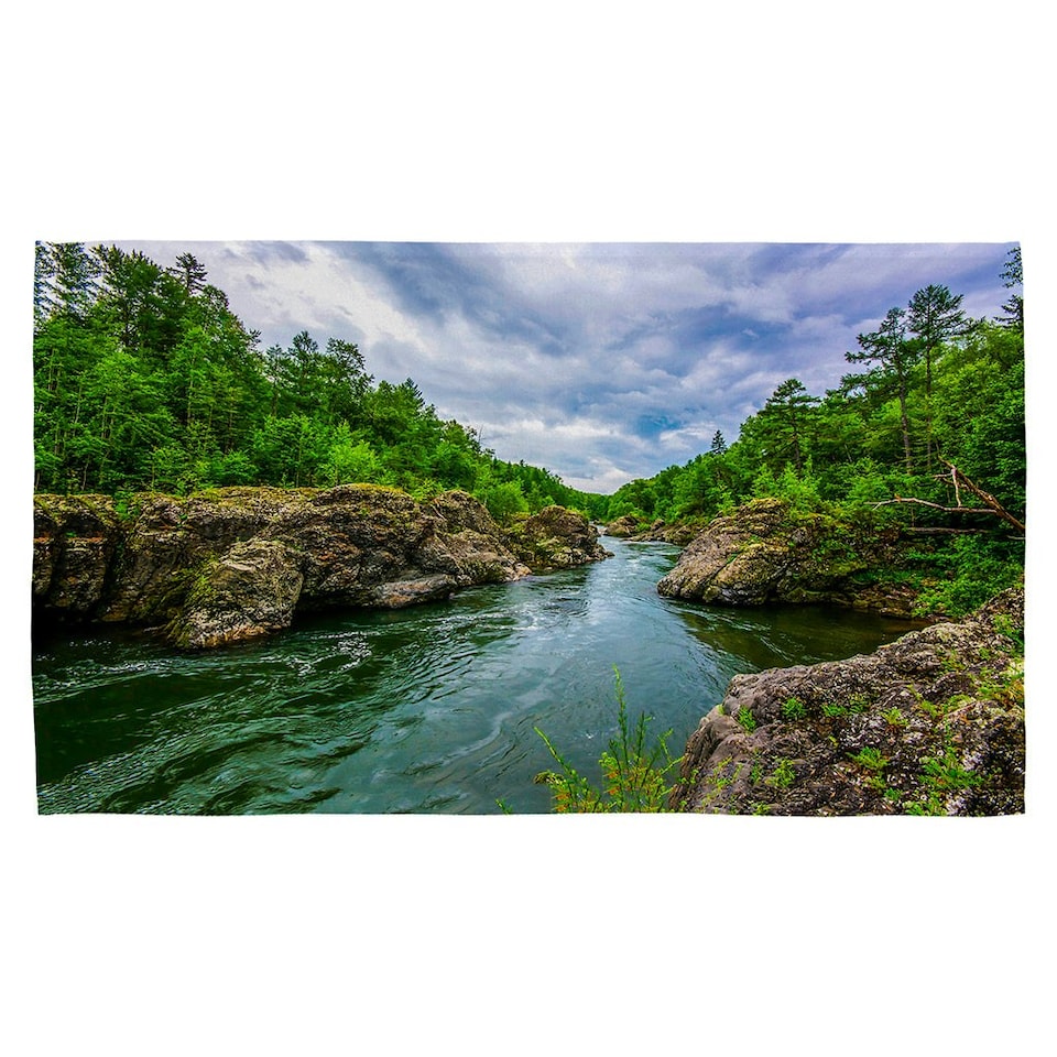 image 1 of River in mountain forest landscape (Kitchen Towel)