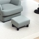 image 7 of HOMCOM Chic Faux Leather Footstool Small Footrest with 4 Plastic Legs, Grey Grey