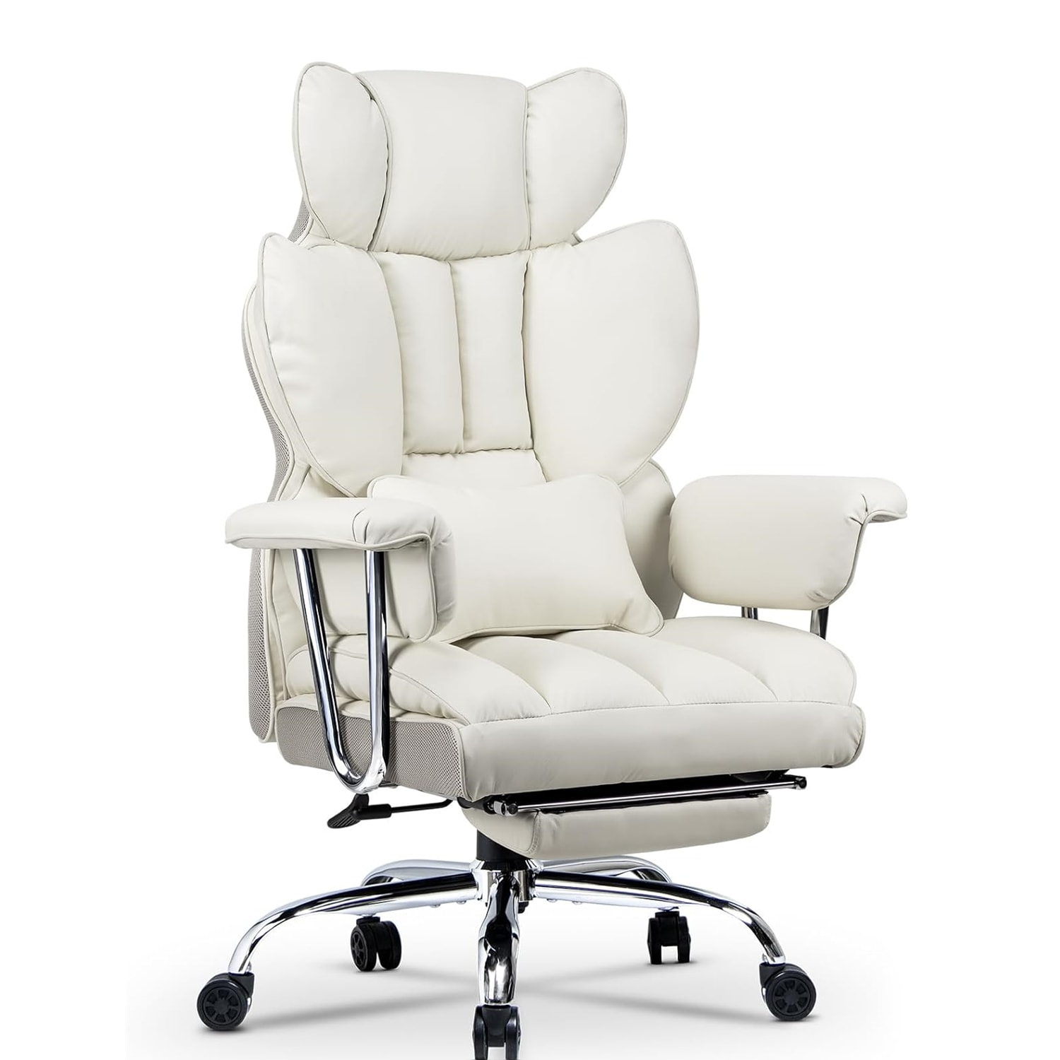 Rattantree Ergonomic High Back Leather Office Chair with Footrest