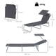 image 7 of Outsunny Folding Chair Sun Lounger Recliner Seat Sunshade Garden Outdoor Grey