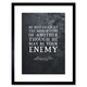 image 1 of Slate Quote George Washington Be Not Glad 9x7" Black Framed Wall Art Print