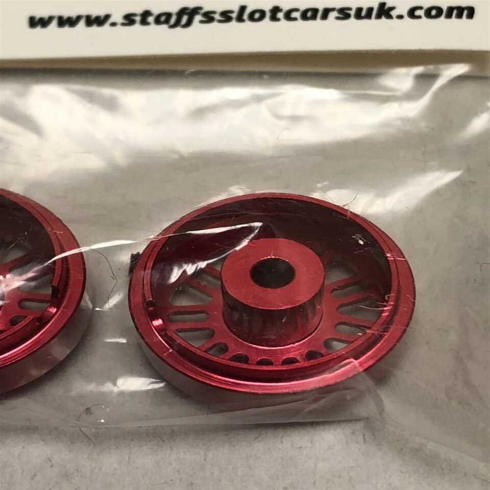 image 1 of Staffs Aluminium BBS Style Wheels in Red 16.9x10mm STAFFS43