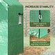 image 6 of Outsunny Walk-in Greenhouse Cover Replacement with Door and Mesh Windows, Green