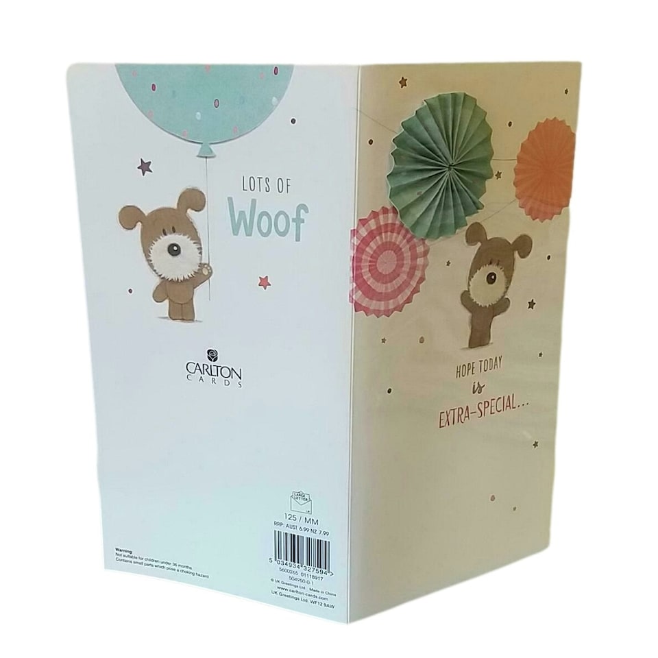 image 1 of Lots of Woof Extra Special Birthday Handmade Card