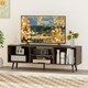 image 8 of COSTWAY 120cm Entertainment Center TV Stand for 55 Inches Brown Brown
