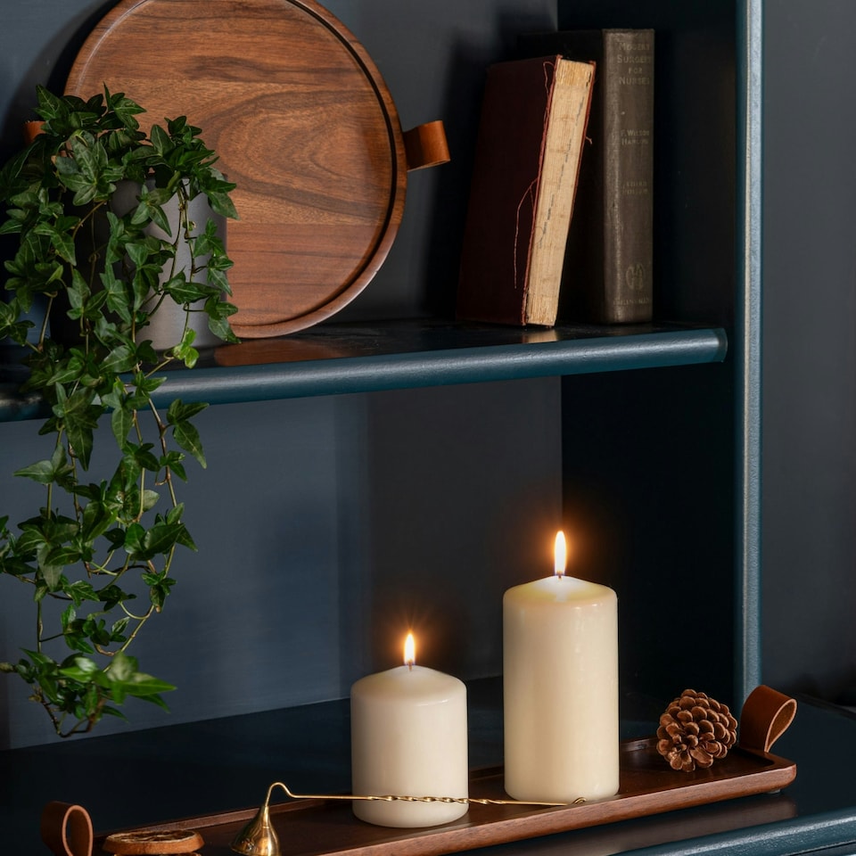 image 1 of Harvey Walnut Wooden Candle Plate N/A