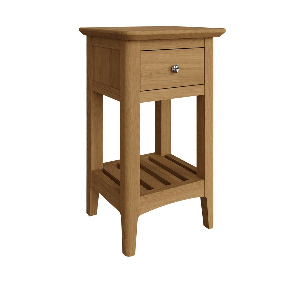 image 1 of Newark Ash 1 Drawer Slim Bedside