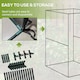 image 5 of Outsunny Fruit Cage, Plant Protection Tent, 1.2 x 1.2 x 1.8m, Dark Green