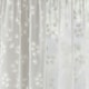 image 3 of Pair of Delila White Trail Leaf Print Voile Panels 122 cm (48 inch) Rod Pocket Panels for Bedroom and Living Room