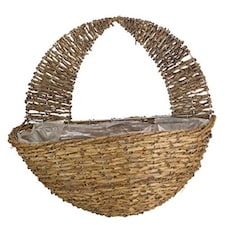 Marco Paul Brown Rattan Wall Mounted Planter 16" Brown