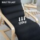 image 6 of HOMCOM Birch Wood Lounge Chair for Living Room, Bedroom Black