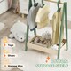 image 4 of AIYAPLAY Kids Clothes Rail with Hangers, Base Shelf for Girls, Boys, Green