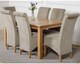 image 2 of Oslo 150 x 90 cm Medium Oak Dining Table and 6 Montana Fabric Chairs | Grey | Grey