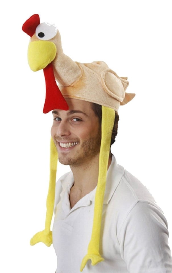 image 1 of Hat Novelty Plush Christmas Turkey Gobler Hat Costume Christmas Fancy Dress Party Xmas Office Fun