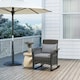 image 7 of Outsunny Rattan Garden Rocking Chair with Seat and Back Cushions Grey | Light Grey