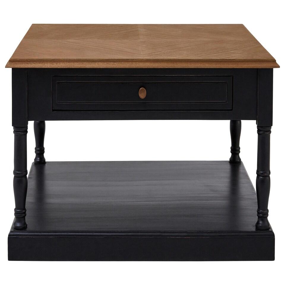 image 1 of Interiors by Premier 1 Drawer Black Coffee Table Black