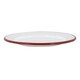 image 4 of Argon Tableware White Enamel Side Plates - 20cm - Red - Pack of 6