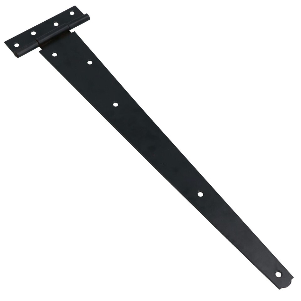 image 1 of 18in / 450mm Heavy Duty T Tee Hinges For Shed + Garden Gates Black Finish 8pc