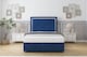 image 1 of Sloomy Sofia Chrome Navy Plush Divan Bed With Mattress No Drawers With 54" Floor Standing Headboard & 12" Matching Footboard 4' Small Double | Blue | Navy | Small Double | 1