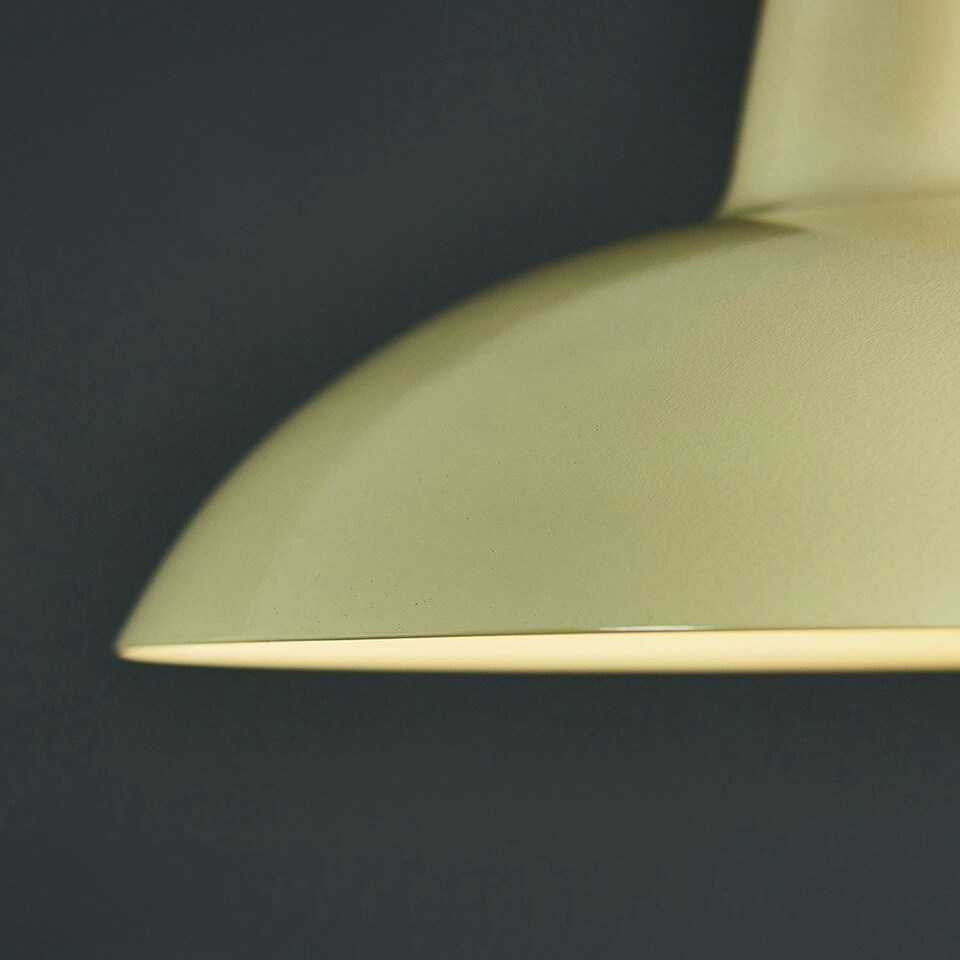 image 1 of ValueLights Civic Metro Cream Ceiling Pendant Shade and E27 GLS LED 10W Warm White 3000K Bulb Cream