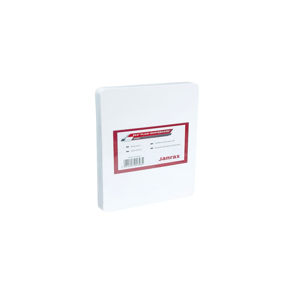 image 1 of Pack of 72 6x4" Dry Wipe Whiteboards - Presentation Card Size