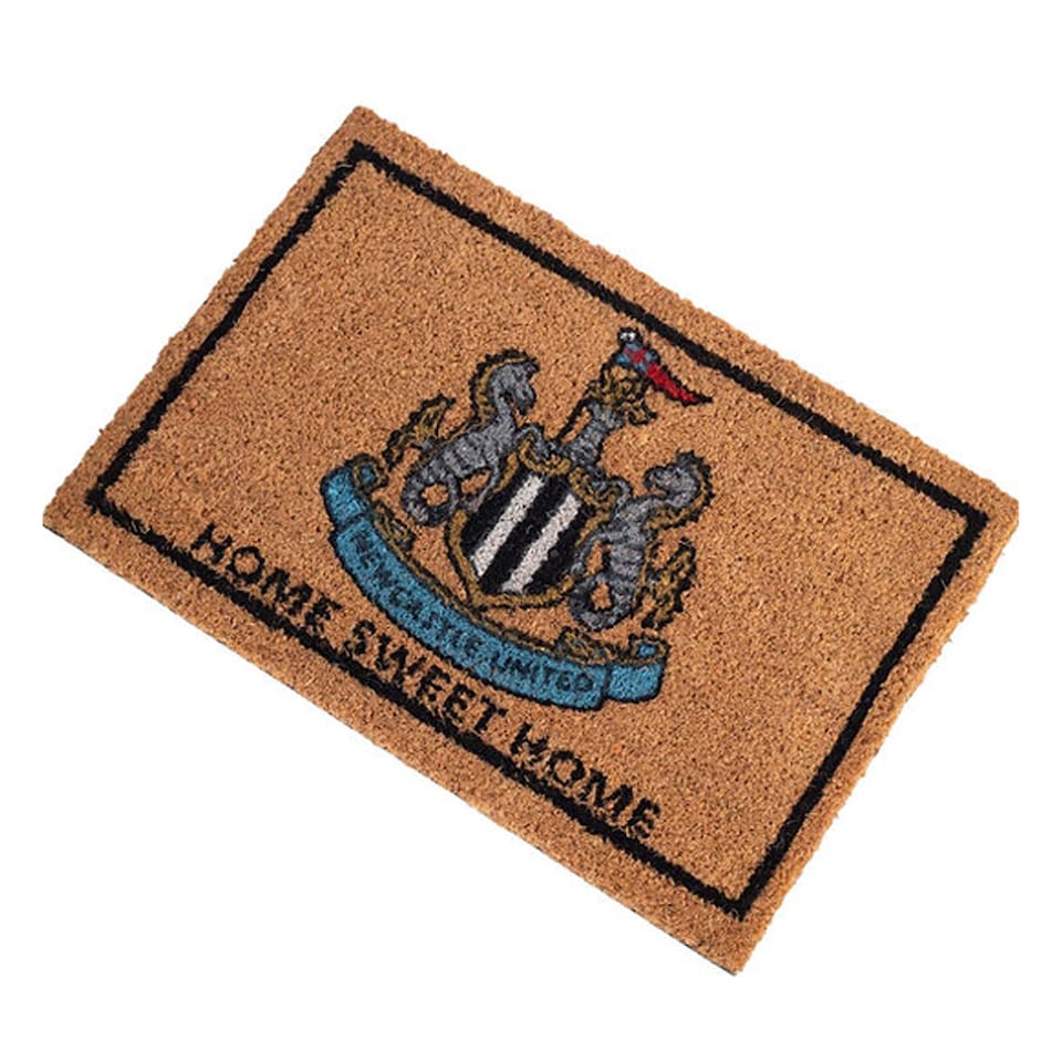 image 1 of Newcastle United FC Coir Crest Door Mat | Gold | Gold | One Size | 1