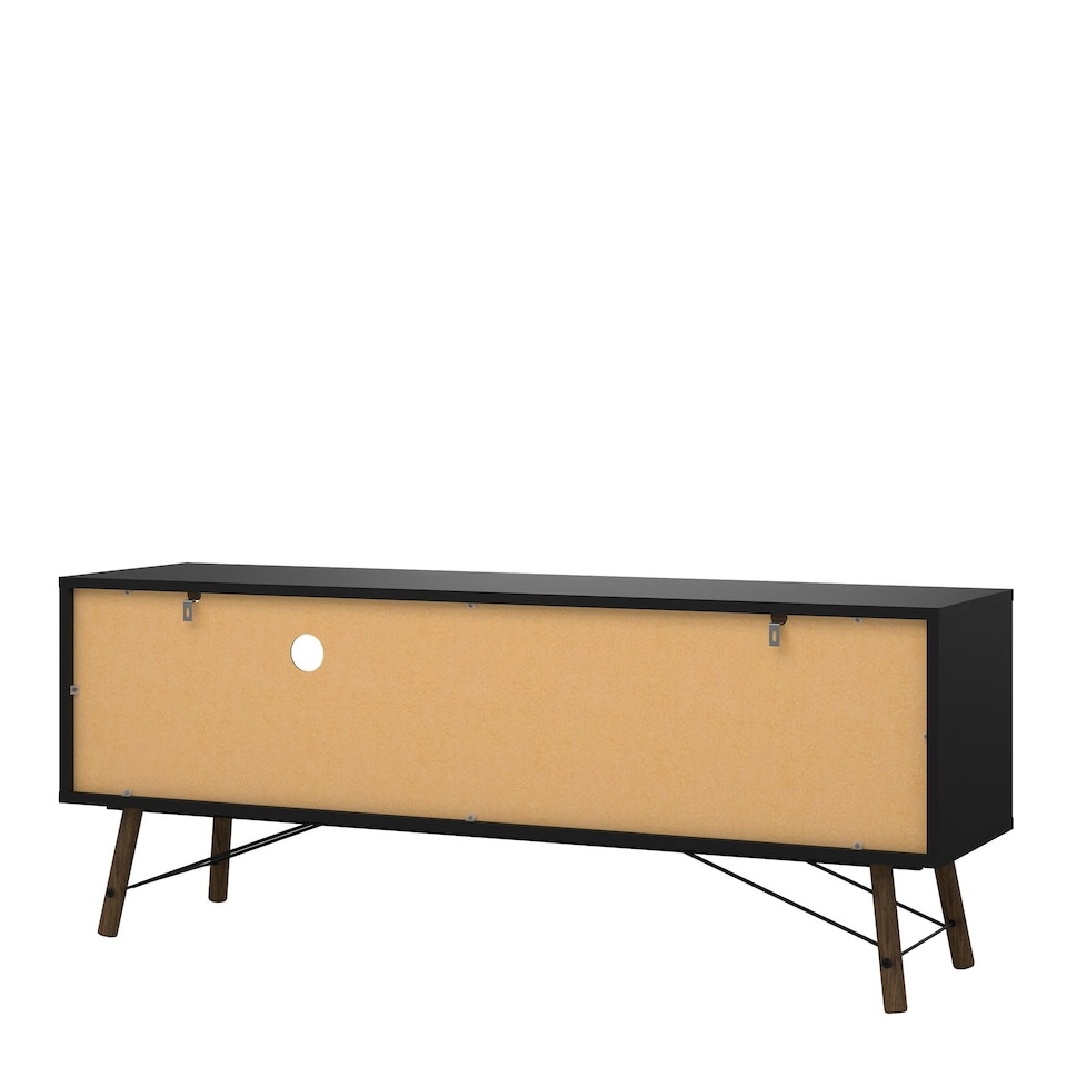 image 1 of Ry TV Unit 1 Door 1 Drawer in Matt Black Walnut