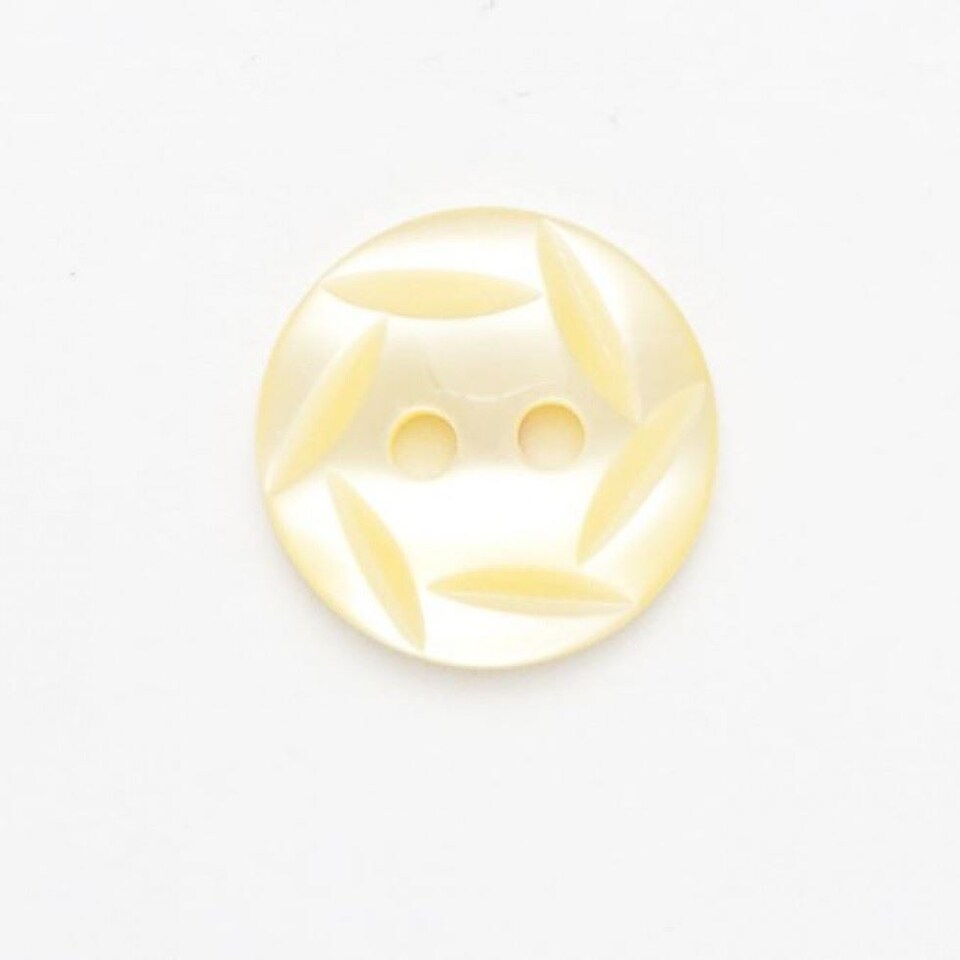 Minerva Lemon Round Plastic Buttons for Dressmaking - 11.5mm - per value pack of 100