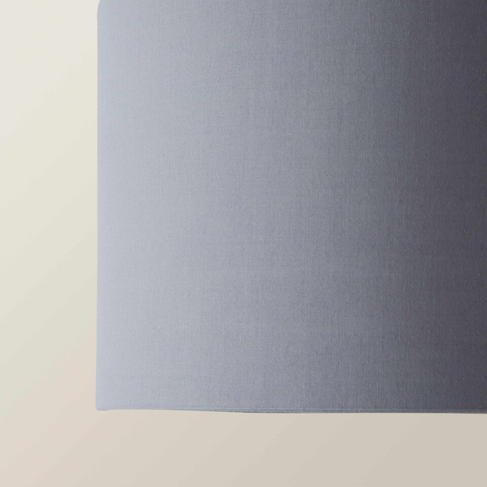 image 1 of ValueLights Reni Large Grey And Chrome Ceiling Pendant Shade | Grey