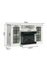 image 5 of Living and Home Electric Fireplace TV Stand with Glass Door Closed Storage, Remote Control, White