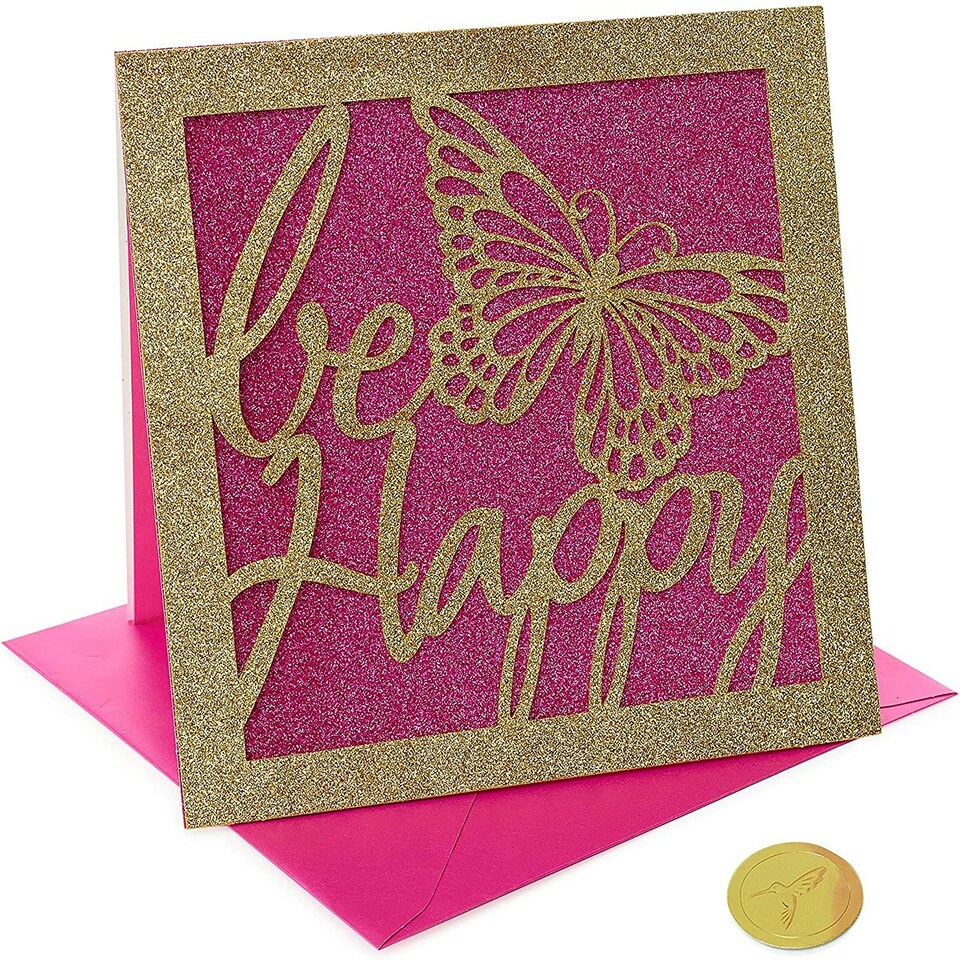 image 1 of Birthday Card with Butterfly Design Friendship