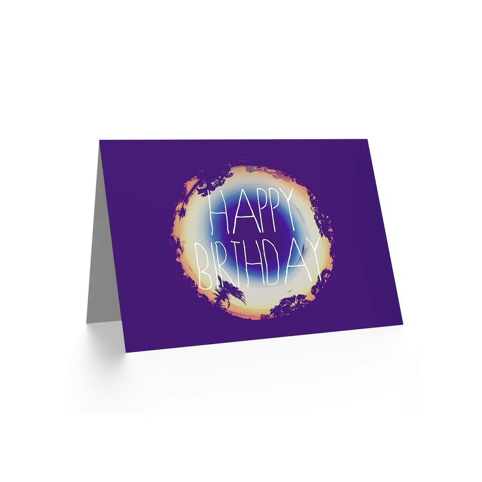 image 1 of Little Planet Tropical Birthday Card