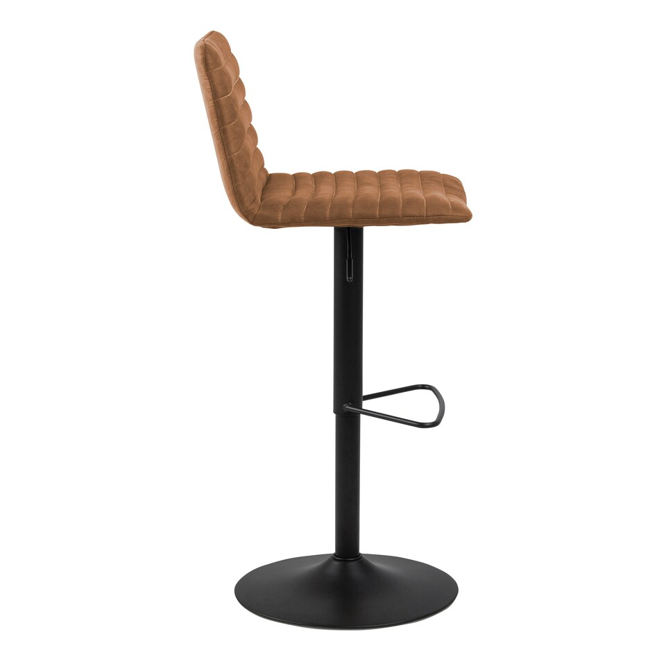 image 1 of Kimmy Bar Stool with  Brown Fabric in Set of 2