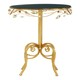 image 1 of Interiors By Premier Elegant Round Table With Black Wooden Top, Sturdy Small Table For Bedroom, Stylish Outdoor Side Table