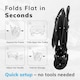 image 3 of 70L Foldable Utility Trolley Garden Home Camping Festivals No Assembly 100kg Load