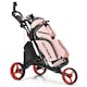 image 6 of COSTWAY 3 Wheel Golf Push Cart Folding Golf Holder Red