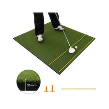COSTWAY Golf Hitting Mat Standard Real Feel Golf Practice Mat