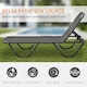 image 5 of Outsunny Sun Lounger Relaxed Recliner with 5-Position Adjustable Backrest Aluminium Frame for Pool, Sun Bathing, Grey