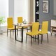 image 3 of Colorado Dining Table with 4 Emily Leather Chairs | Multi | 5