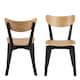 image 2 of Roxby Dining Chairs in Black and Oak Set of 2