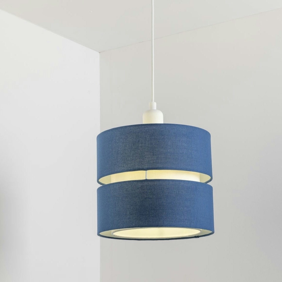 image 1 of CGC GAYLE Navy Blue Two Tier Ceiling Shade Blue