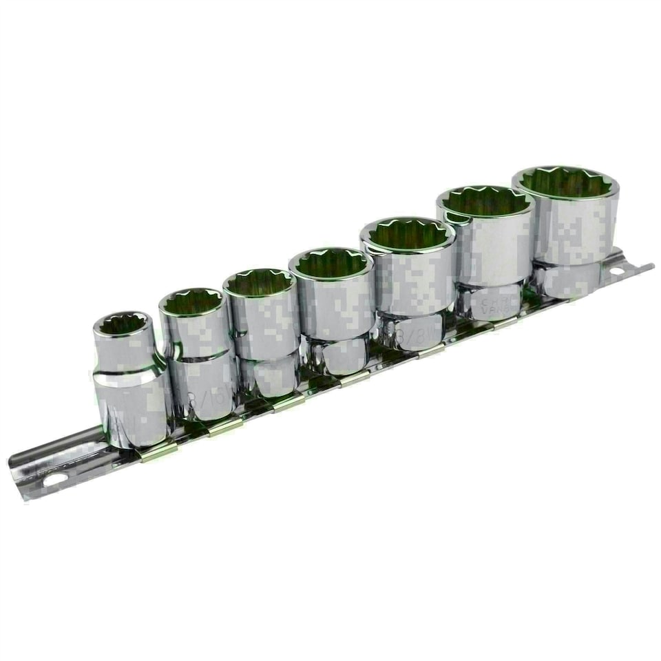 image 1 of Whitworth BSF BSW 3/8" Drive Shallow And Deep Sockets 14pc 12 Sided Bi-Hex
