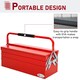 image 3 of DURHAND 3 Tier Metal Toolbox with 5 Tray Carry Handle 56cmx20cmx34cm Red | Red | 56cm x 20cm x 41cm | 1