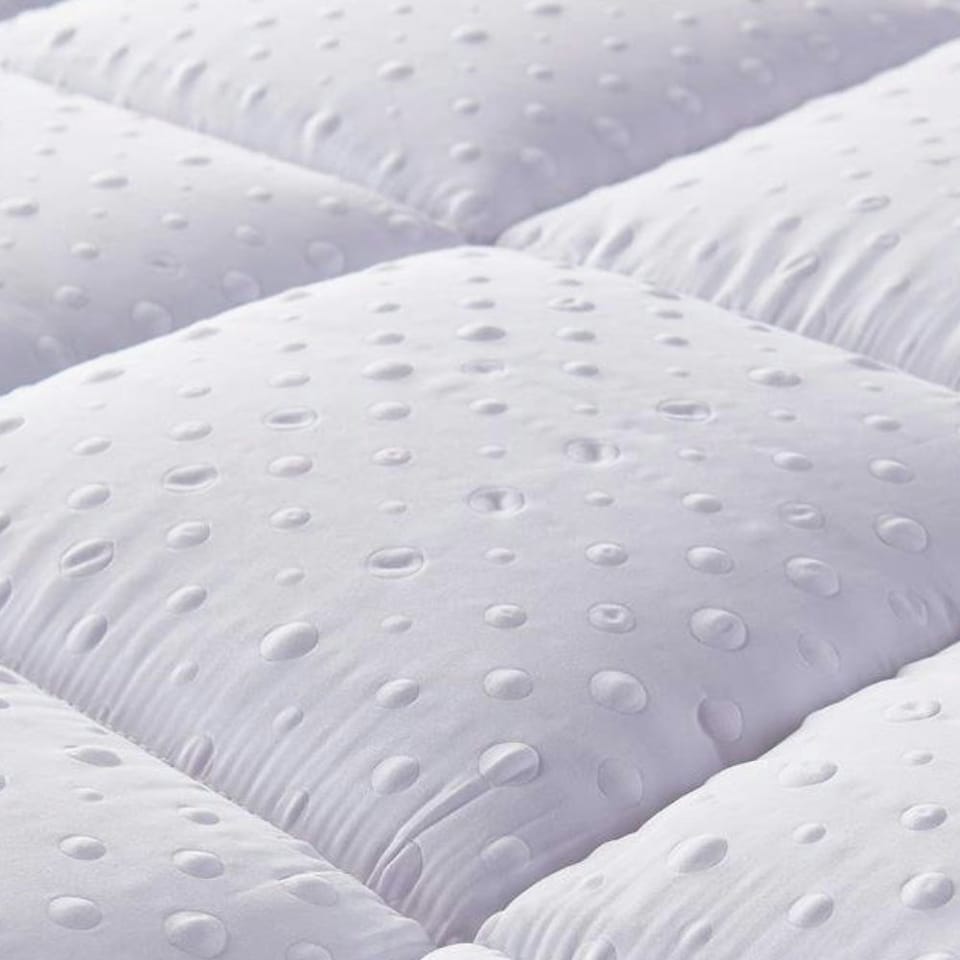 image 1 of 5cm 3D Microfibre Bubble Mattress Topper | White | Double | 1