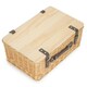 image 3 of Buff Willow Empty Picnic Basket with Pinewood Lid | Brown | L