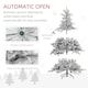 image 7 of HOMCOM 5ft Prelit Snow Flocked Artificial Christmas Tree with Warm White LED Light and 931 Tips, Metal Base, Snowy Realistic Xmas Tree