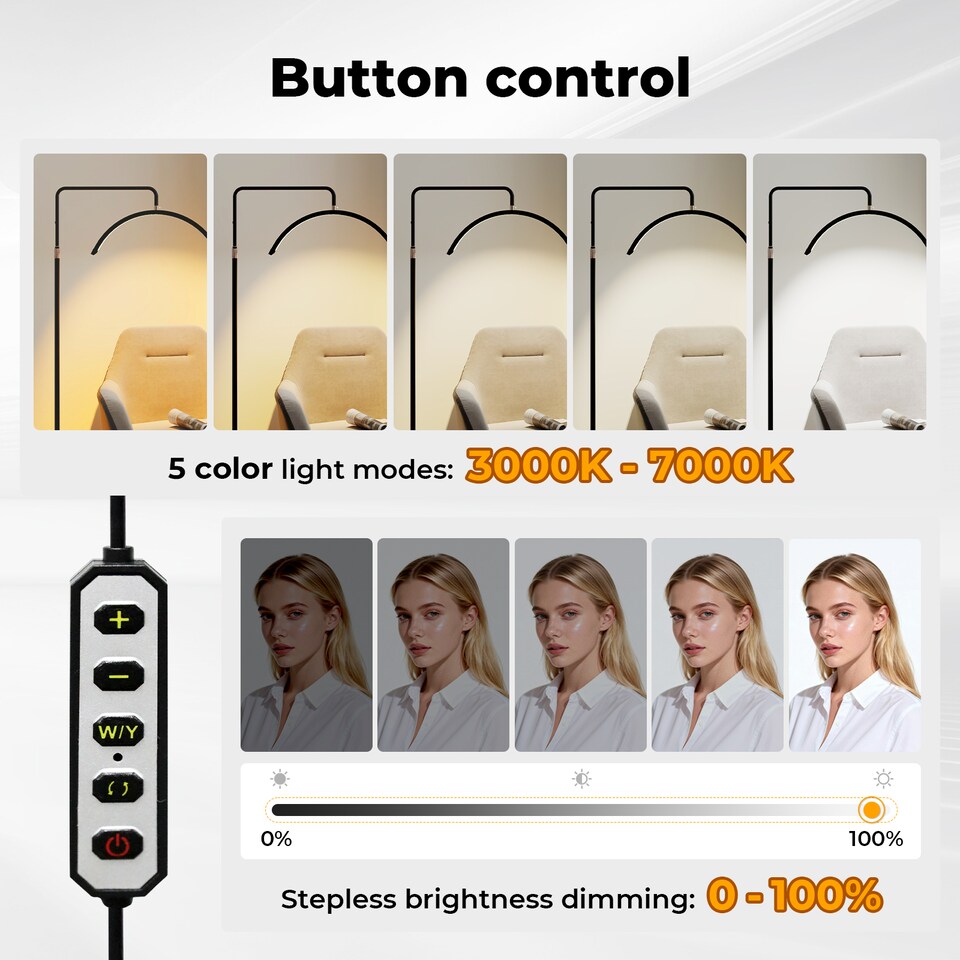 image 1 of Emitto LED Lash Light Half Moon Lamp for Lash Extension Tattoo Beauty Salon